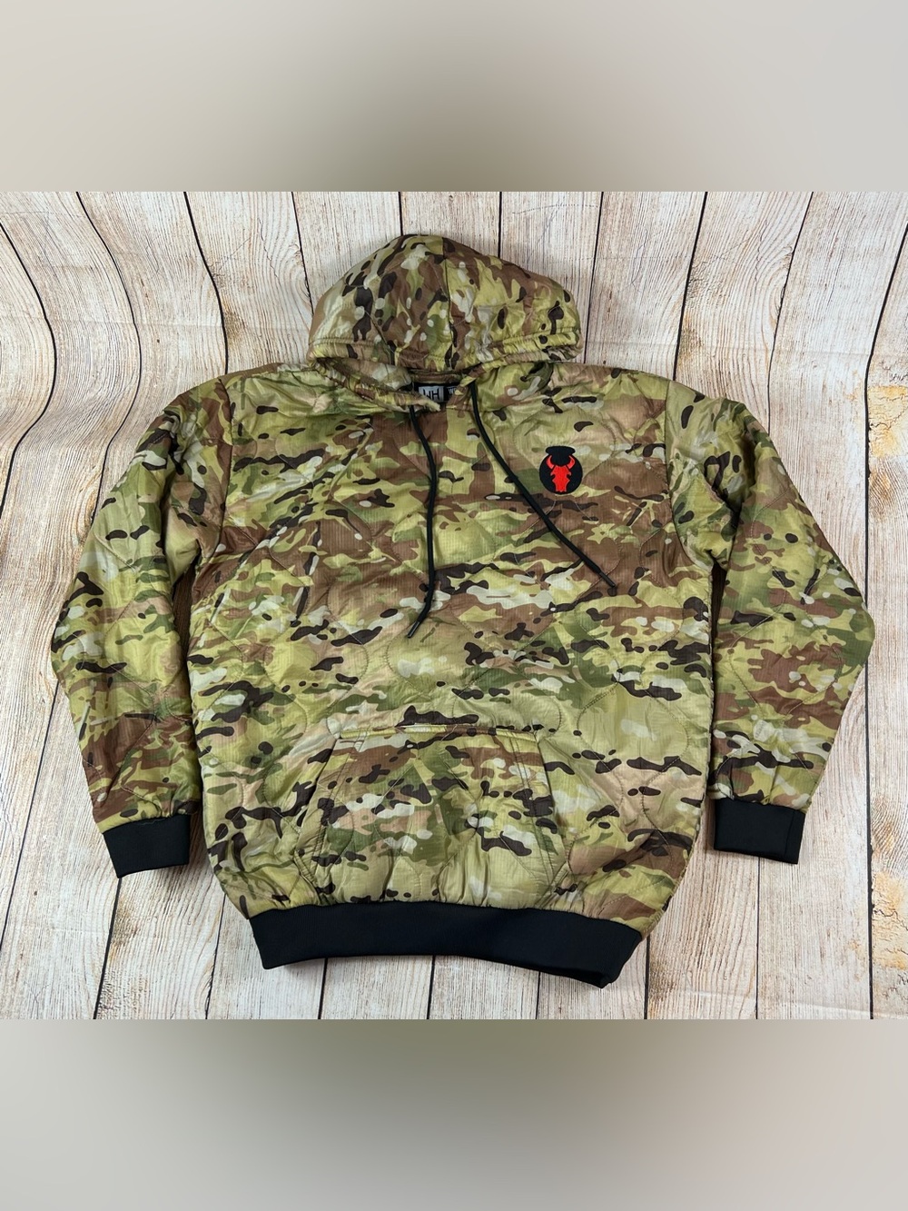 Woobie Hoodies Ripstop Quilted Camo Army 34th Infantry Division Size Large